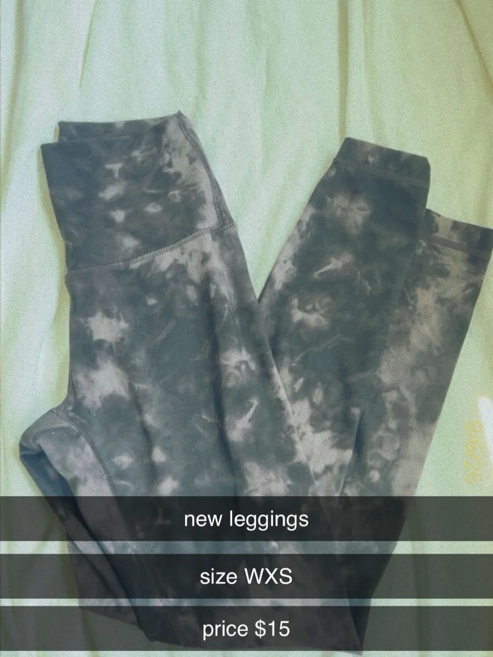 Gray Tie-Dye Leggings